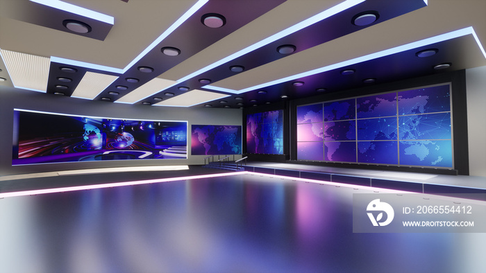 3D Virtual News Studio