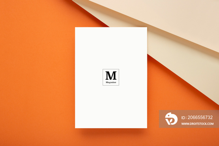 Top view editorial magazine mockup