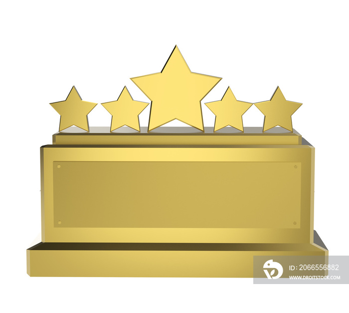 Gold star trophy