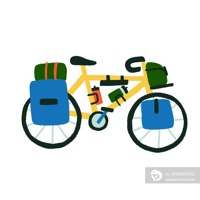 Bikepacking illustration