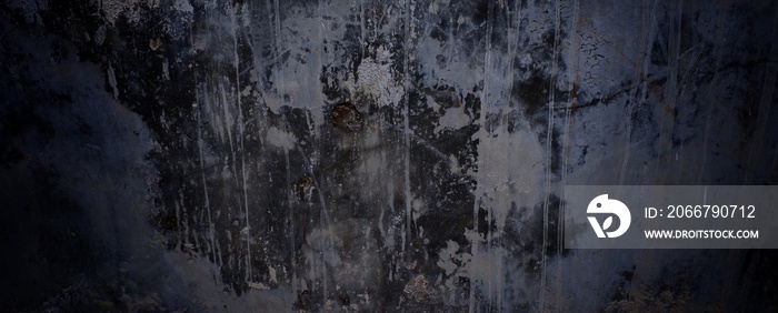 Scary dark cement for the background. old walls full of stains and scratches