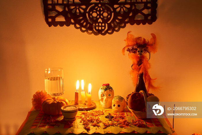 altar of the day of the dead, mexican celebration