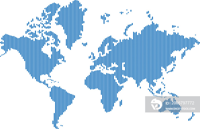 Simplicity modern abstract geometry world map.