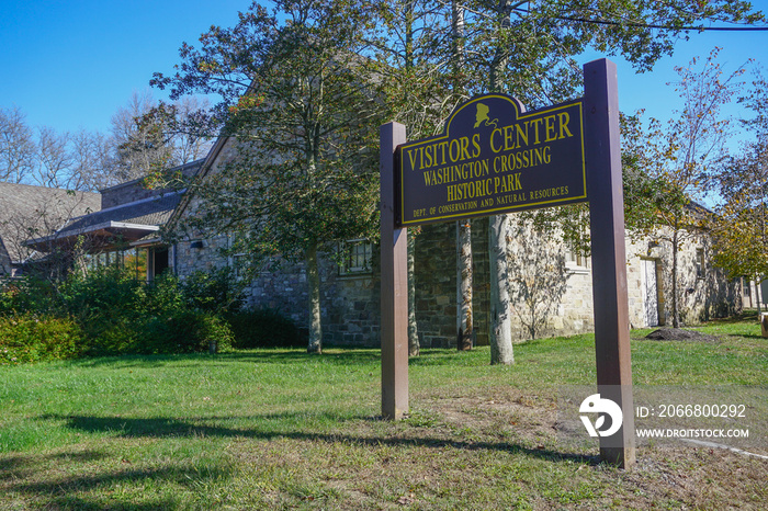 Washington Crossing, PA: The visitors center at the Washington Crossing Historic Park, where Washington crossed the Delaware River in December 1776.