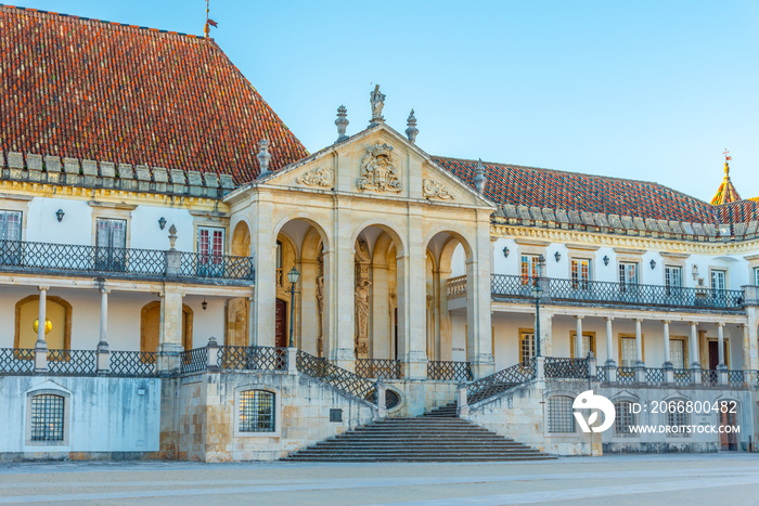 View of the university of Coimbra in Portugal