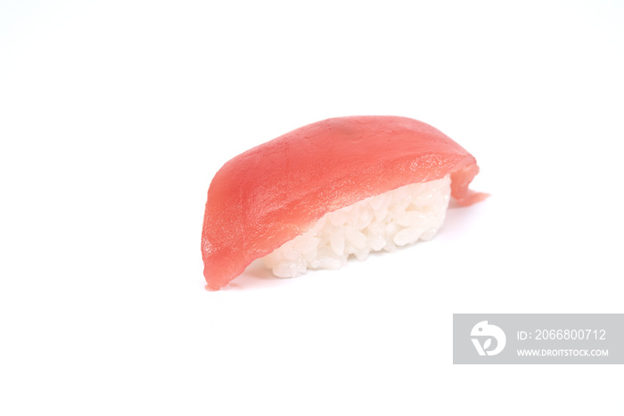 Nigiri maguro sushi isolated on white background
