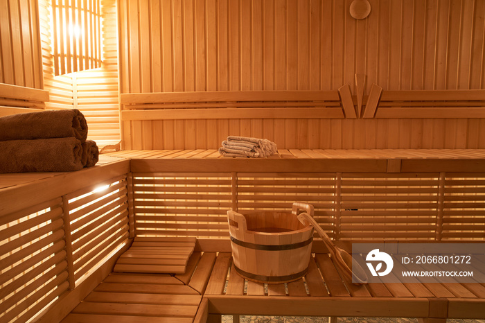 Wooden Sauna, wet area, steam, recreation zone