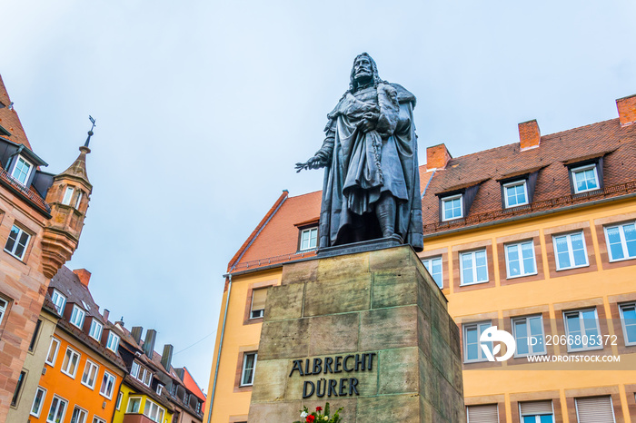 Statue of Albrecht Durer in Nurnberg, Germany