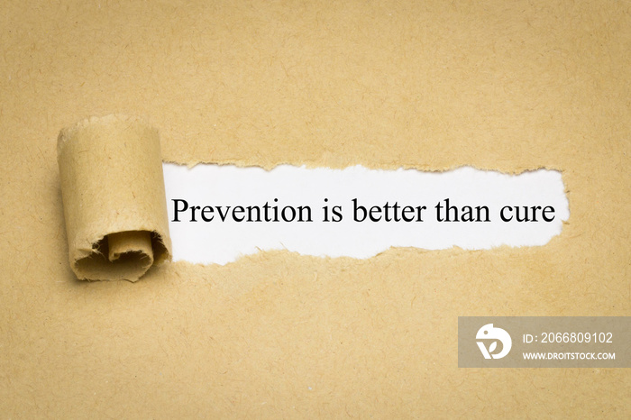 Prevention is better than cure