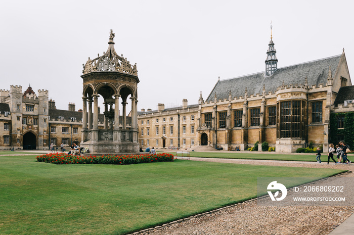 Trinity College Great Court in the University of Cambridge. Cambridge is a university city and one of the top five universities in the world.