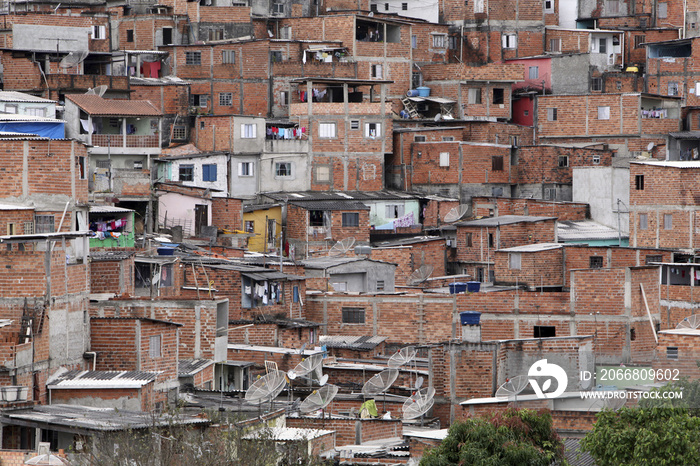 slum, poverty in neighborhood of Sao Paulo