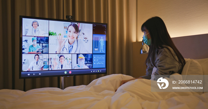 Telemedicine concept with webcam