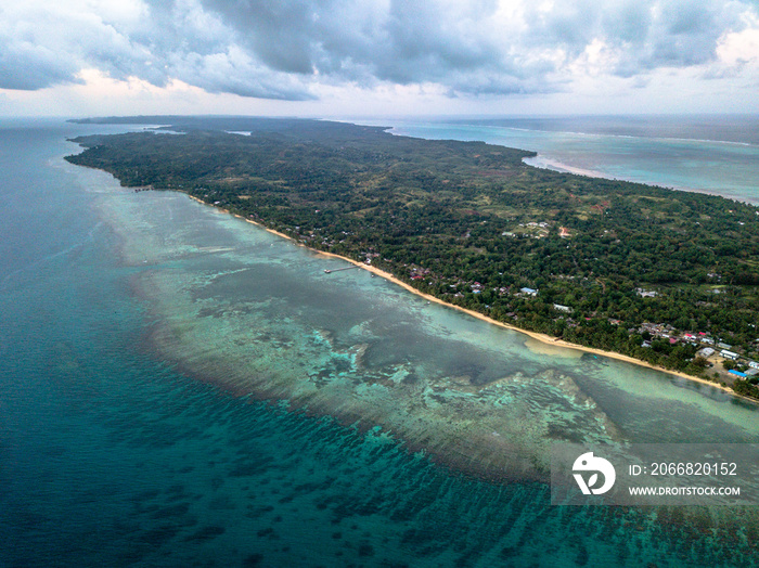 sainte marie madagascar aerial drone panorama of secluded island drone photo of madagascar