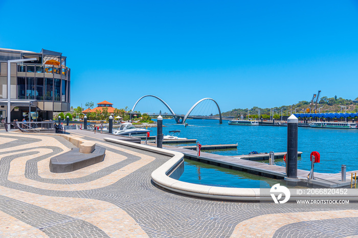 Elizabeth Quay Bridge in Perth, Australia