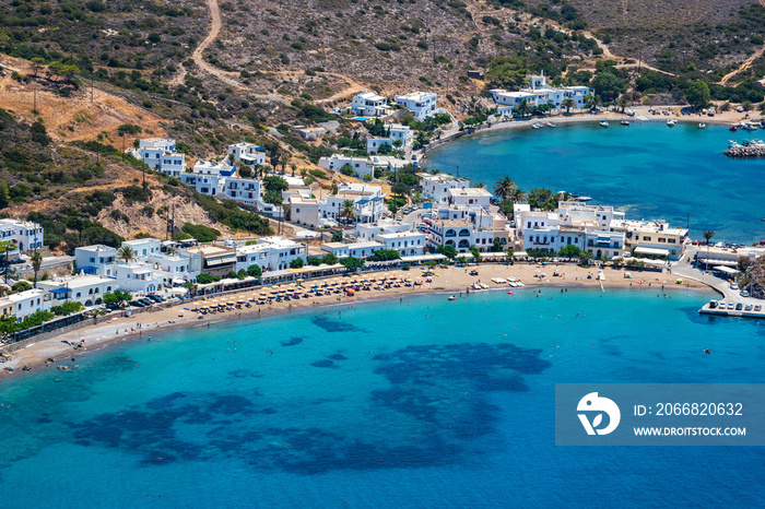 Beautiful Summer view over Kapsali beach in Kythera island, Greece