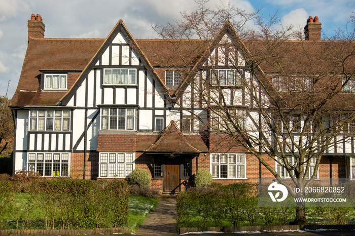 Upmarket mock-tudor houses in west London