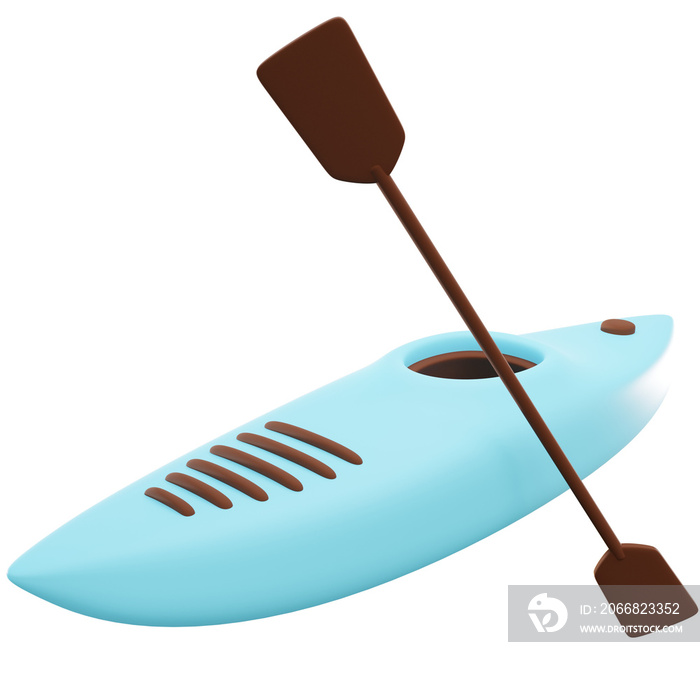 3D kayak Boat Illustration