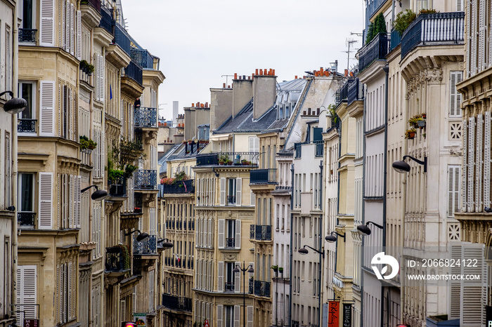 Parisian apartment buildings Pigalle Paris