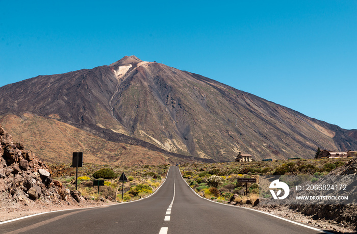 Landscape of Teide National Park on Tenerife, Canarias islands, Spain.