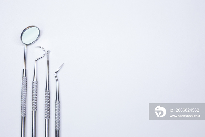 dental equipment  on white background closeup image.