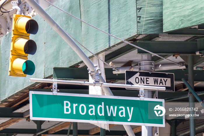 Broadway street sign in New York City USA