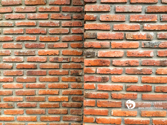 Old brick wall corner.