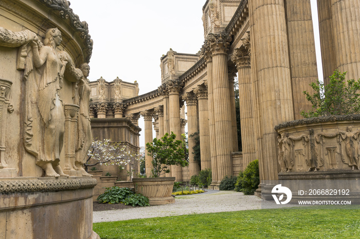 Beautiful view of Palace of fine arts at San Francisco recreation and parks, USA