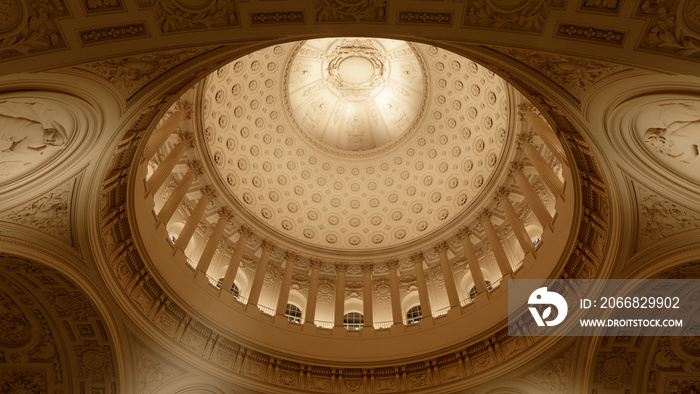 Dome in the Main Rotunda inside the City Hall in San Francisco