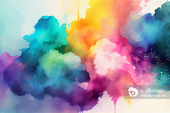 Multicolor watercolor effect background