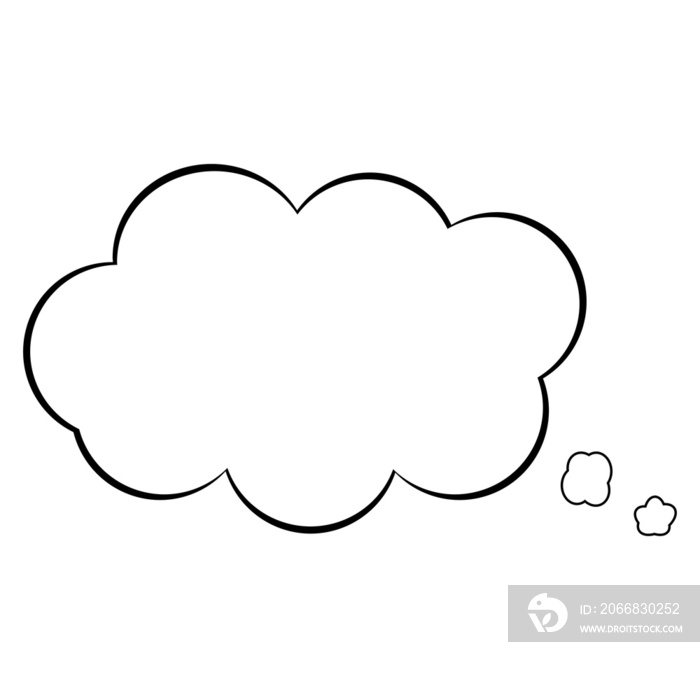 text cloud bubble thinking with transparent background