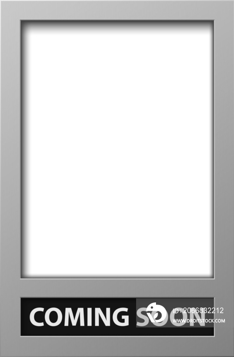 Movie poster frame template coming soon