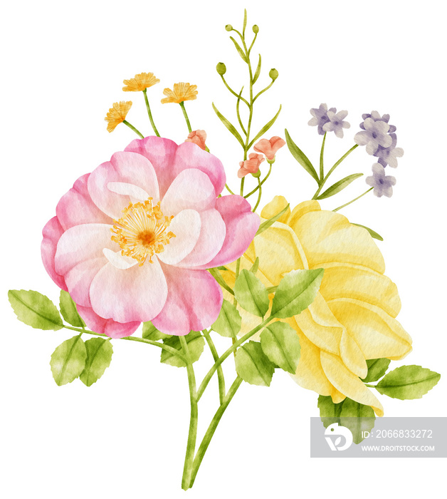 flower bouquet watercolor for wedding