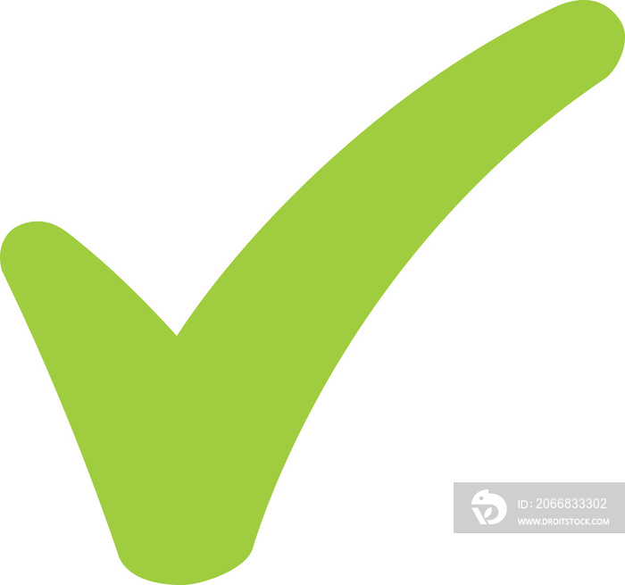 Green check mark and red cross icon, png. Isolated tick symbol, checklist sign