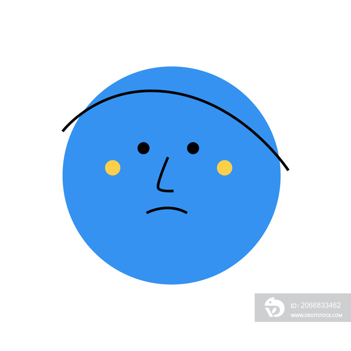 sad face character