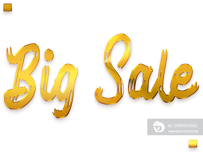 Big Sale Text Gold Typography Text Style