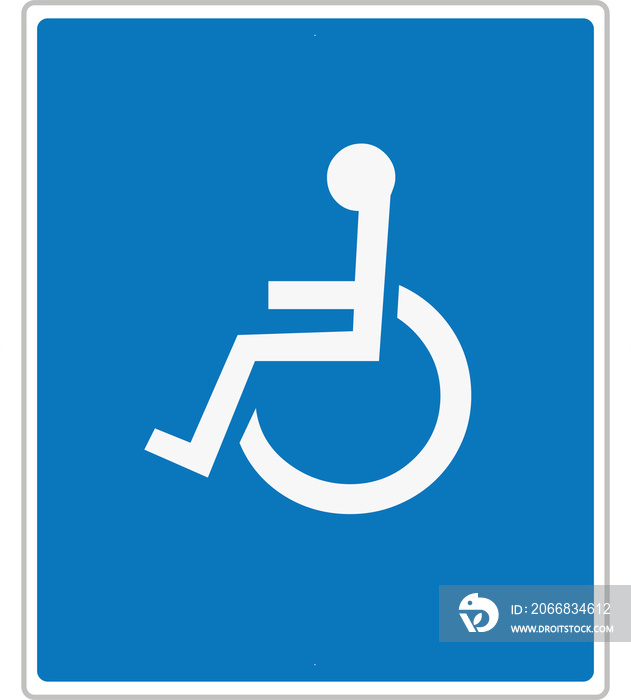 handicap symbol on a white background