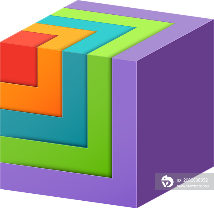 3d box staircase diagram