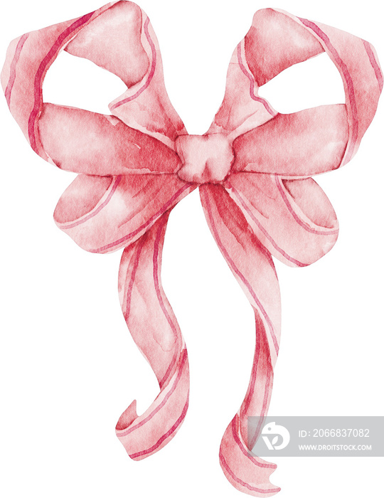 watercolor pink bow