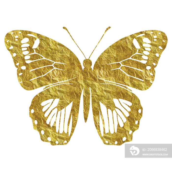 Gold Textured Butterfly