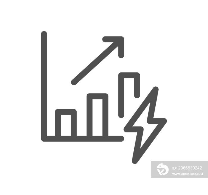 Energy related icon outline and linear symbol.