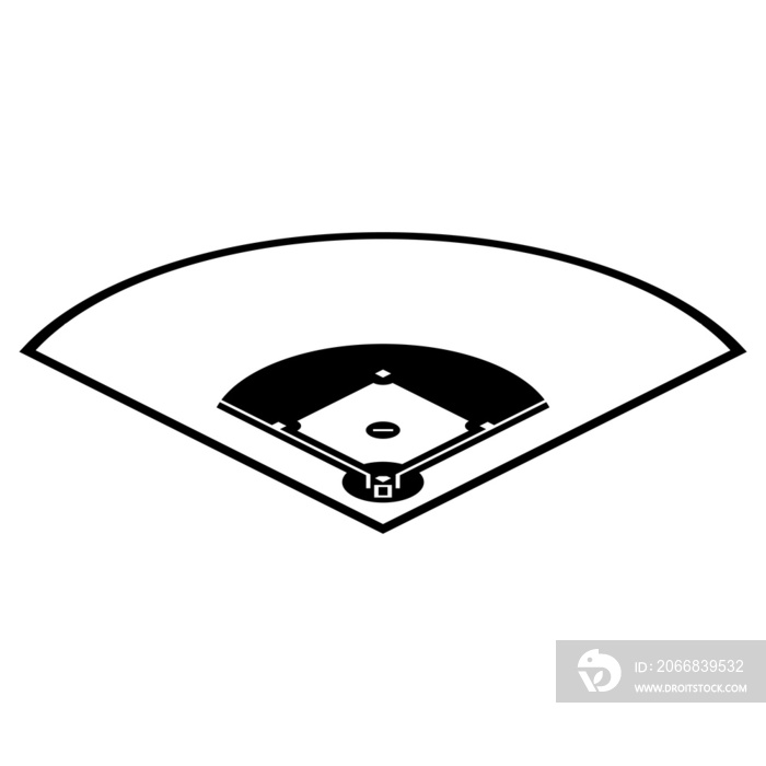 baseball field isolated illustration