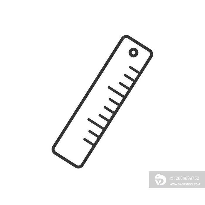 Vector measurement ruler icon. Black icon. Modern flat design vector illustration, quality concept for web banner, web and mobile application, infographics. Vector icon isolated on gradient background