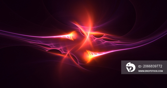 3D rendering abstract fractal light background