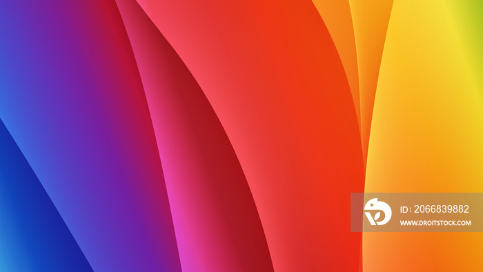 Nice and beautiful colorful gradient with wave, swirl, fluid, blur, and dynamic effects. Mesh gradient with rainbow, vivid and modern vibrant colors.