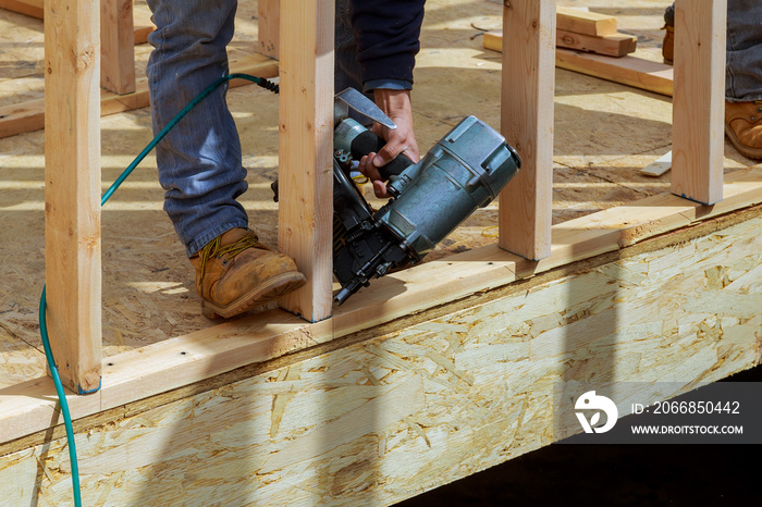 New construction of beam construction house framed