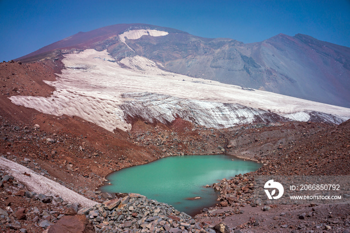 Smoke from Western wildfires blankets the Central Oregon Cascades.  The south face of South Sister in the Sisters Wilderness Area is shown here.