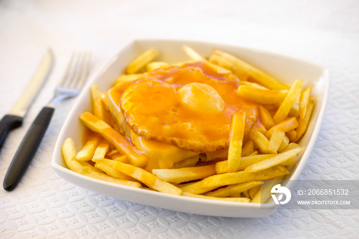 Francesinha - traditional cuisine from Porto, Portugal