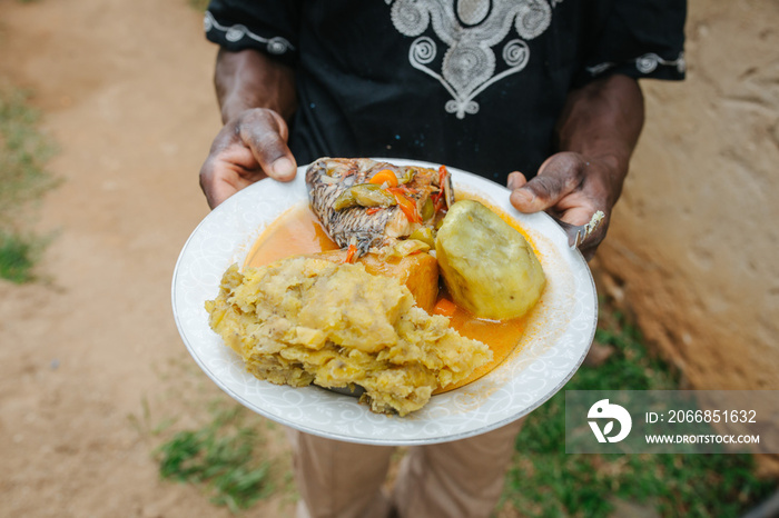 african meal in Uganda