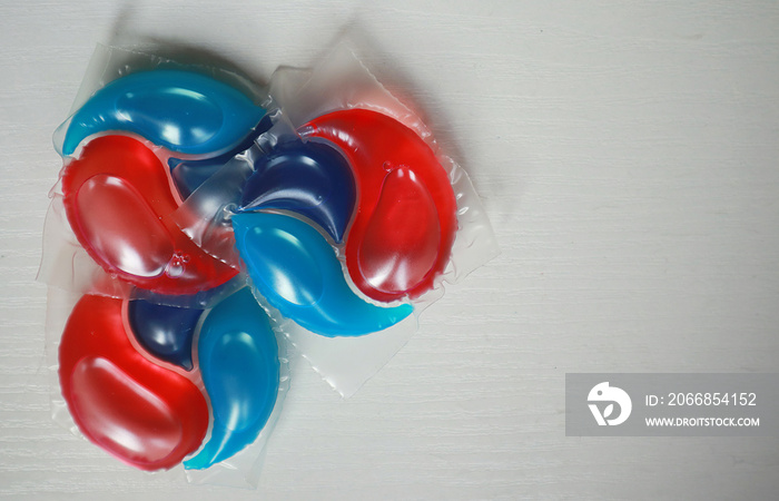 Bright Washing pods, close up