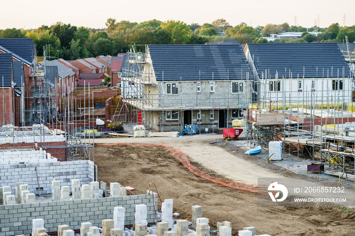 Construction new houses in England from ground